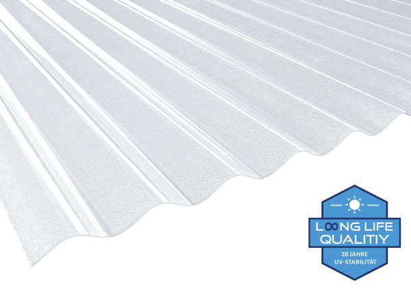1,9 mm Bio- PVC-LINE-LONG LIFE Lichtwellplatte Frost 76/18 Welle